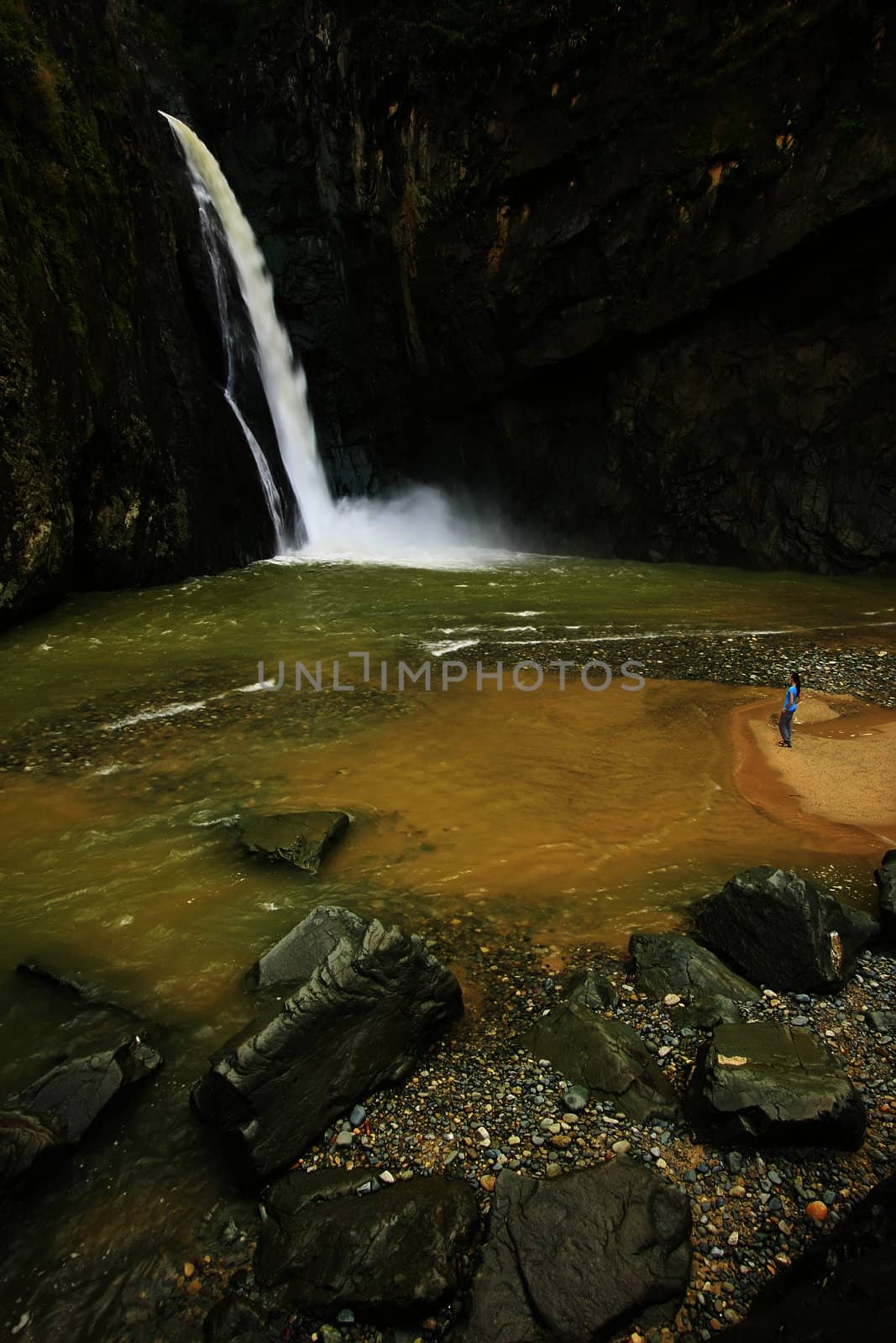 Salto Jimenoa Uno waterfall, Jarabacoa, Dominican Republic