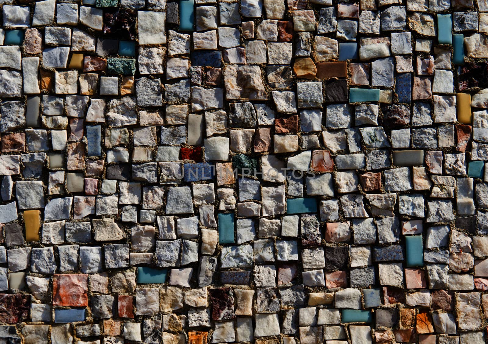 Mosaic Texture of little stone wall (close-up)
 by aetb