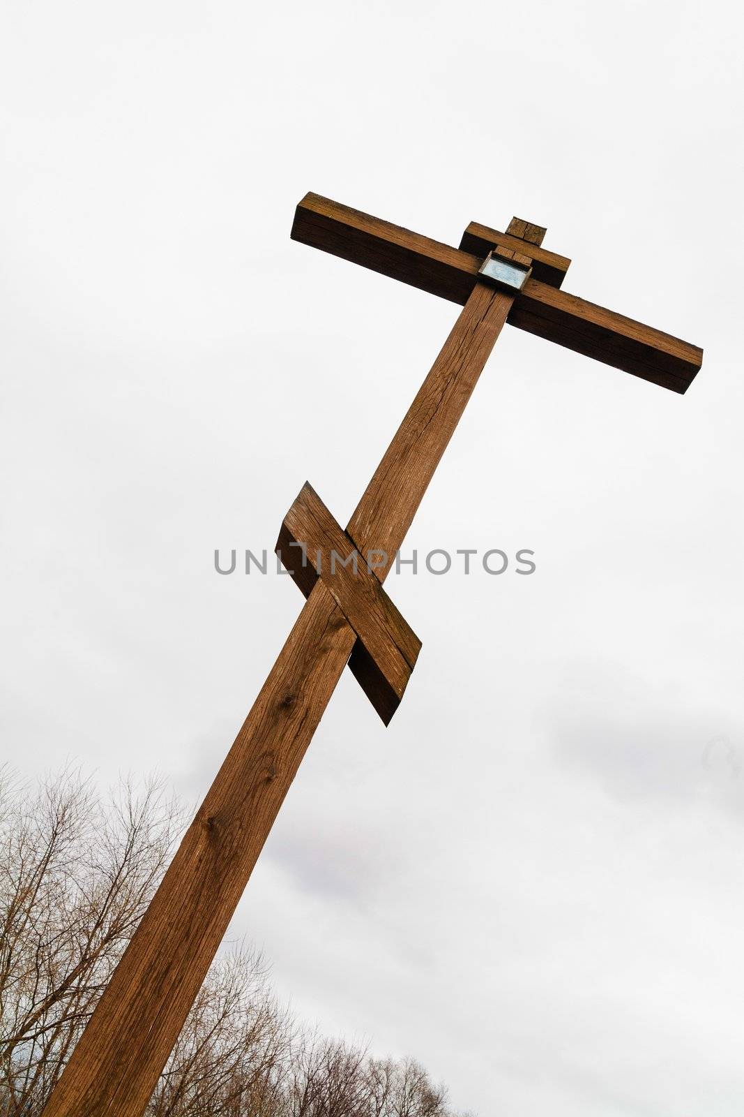 The orthodox cross in Staraya Russa, Russia.