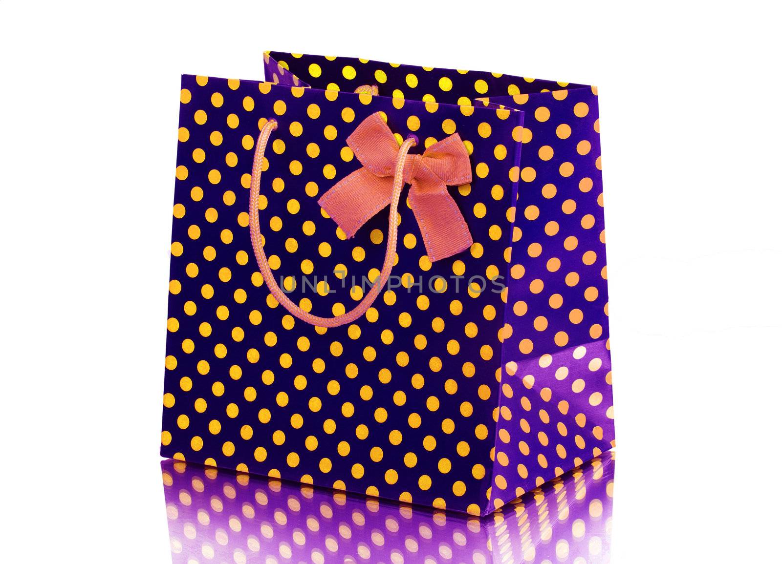 Shopping bag isolated on the white background