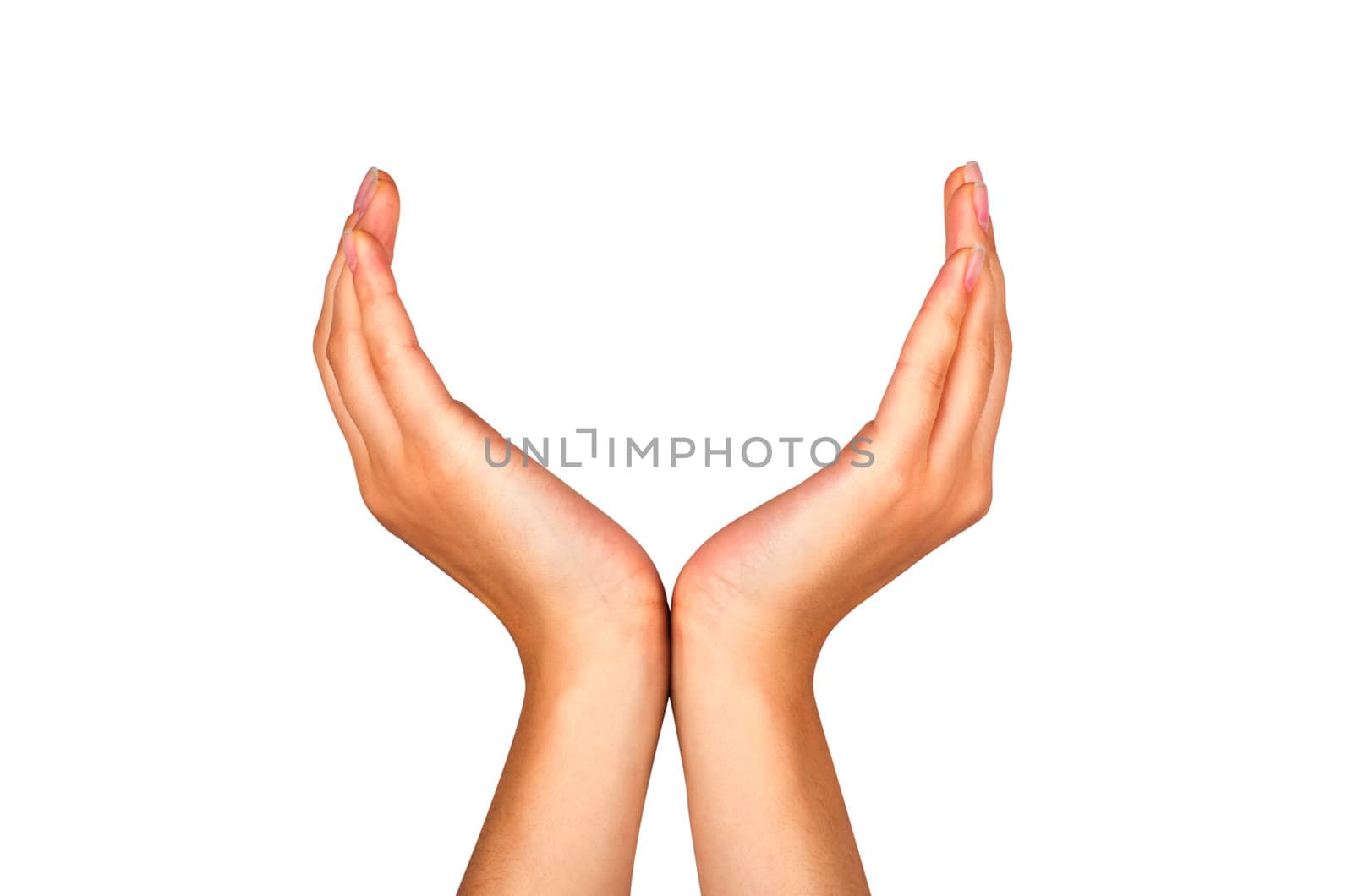 Woman hands as if holding something