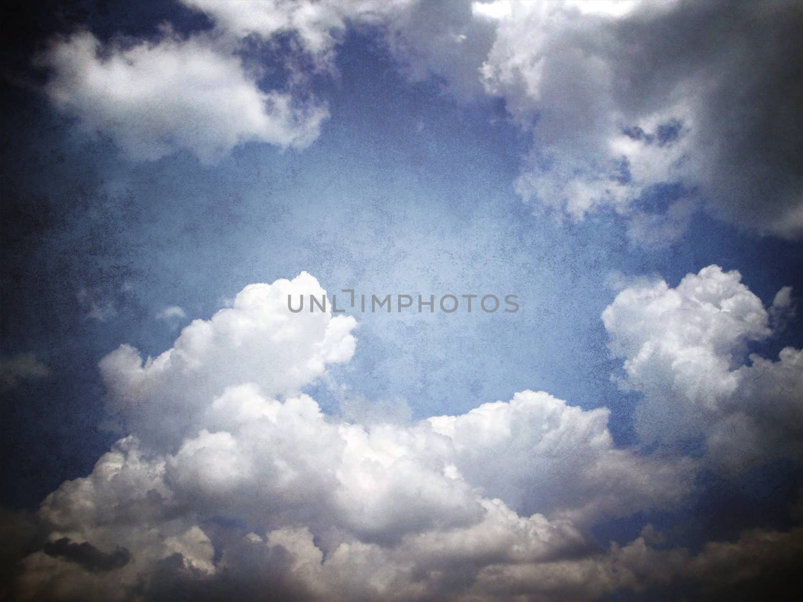 retro image of cloudy sky