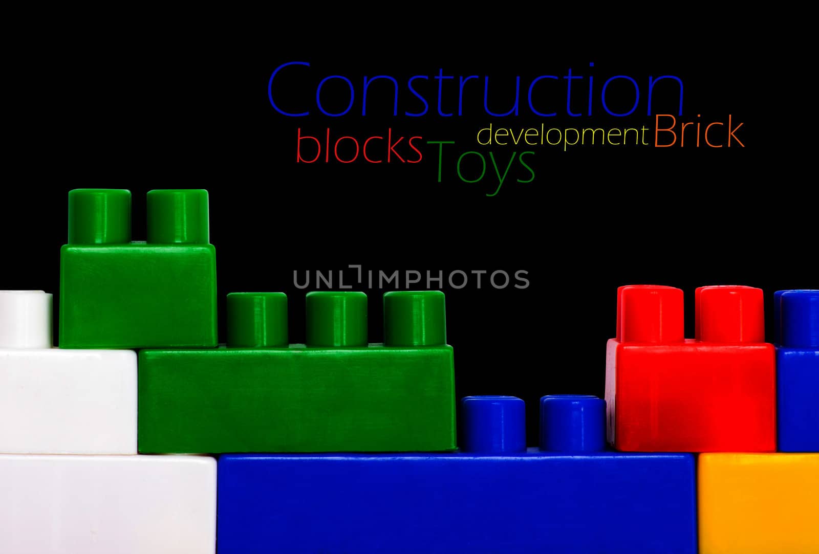 Plastic construction blocks