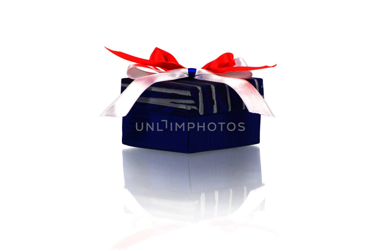 gift box with ribbon isolated on white
