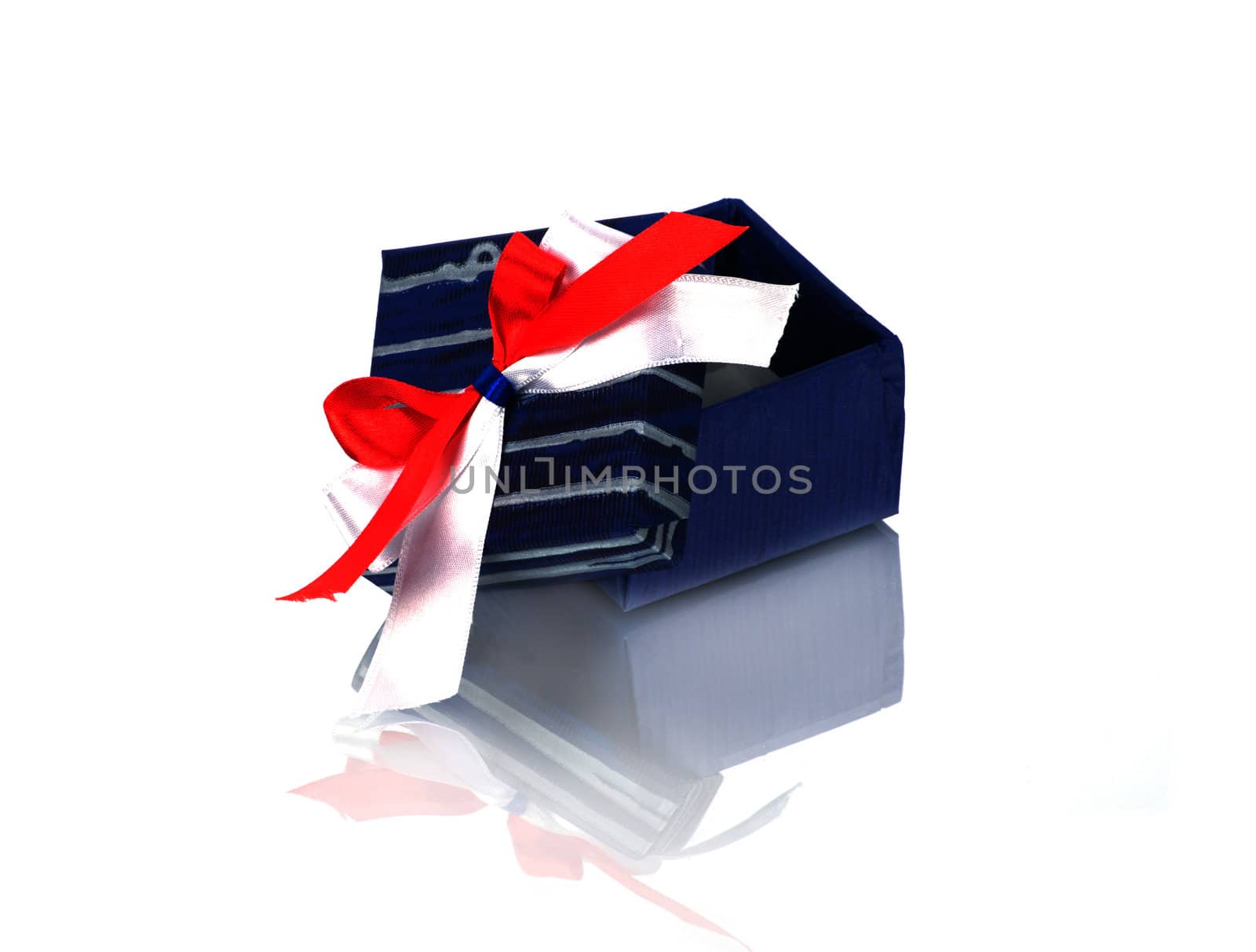 gift box with ribbon isolated on white