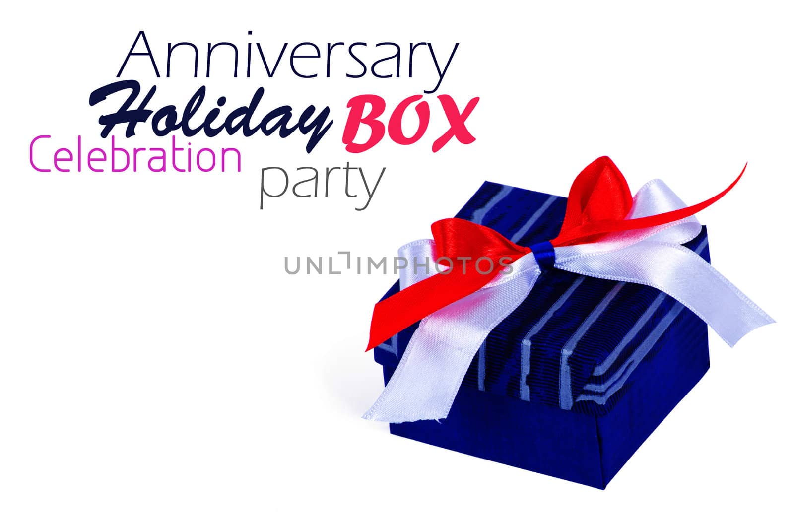 gift box with ribbon isolated on white