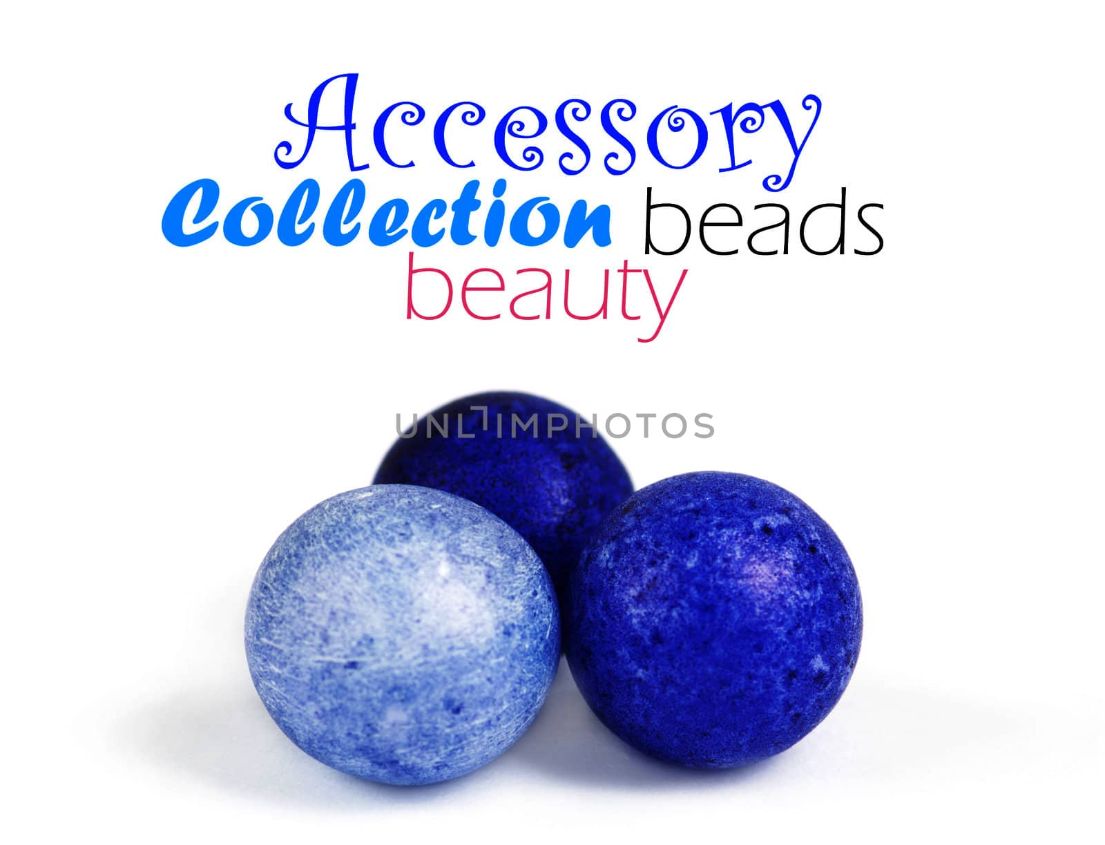 Color beads isolated on white