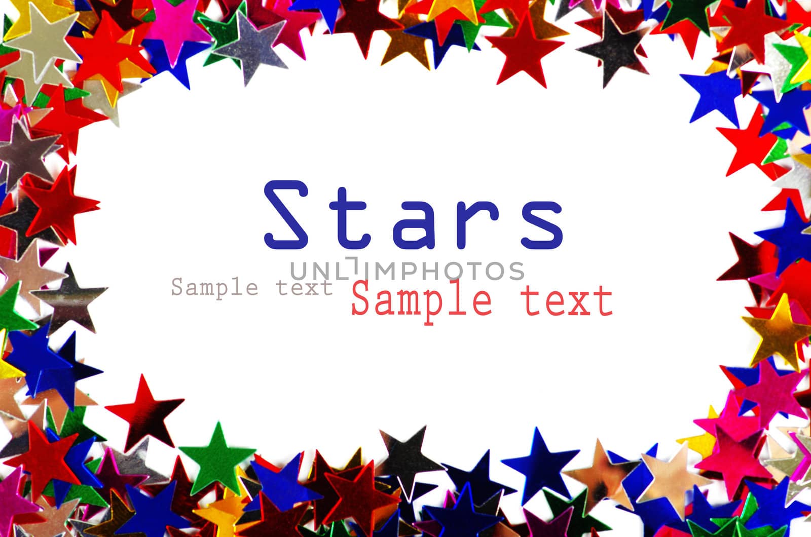 Colored stars background for your text on photo, and other.