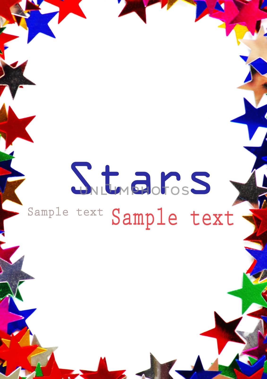 Colored stars background for your text on photo, and other.