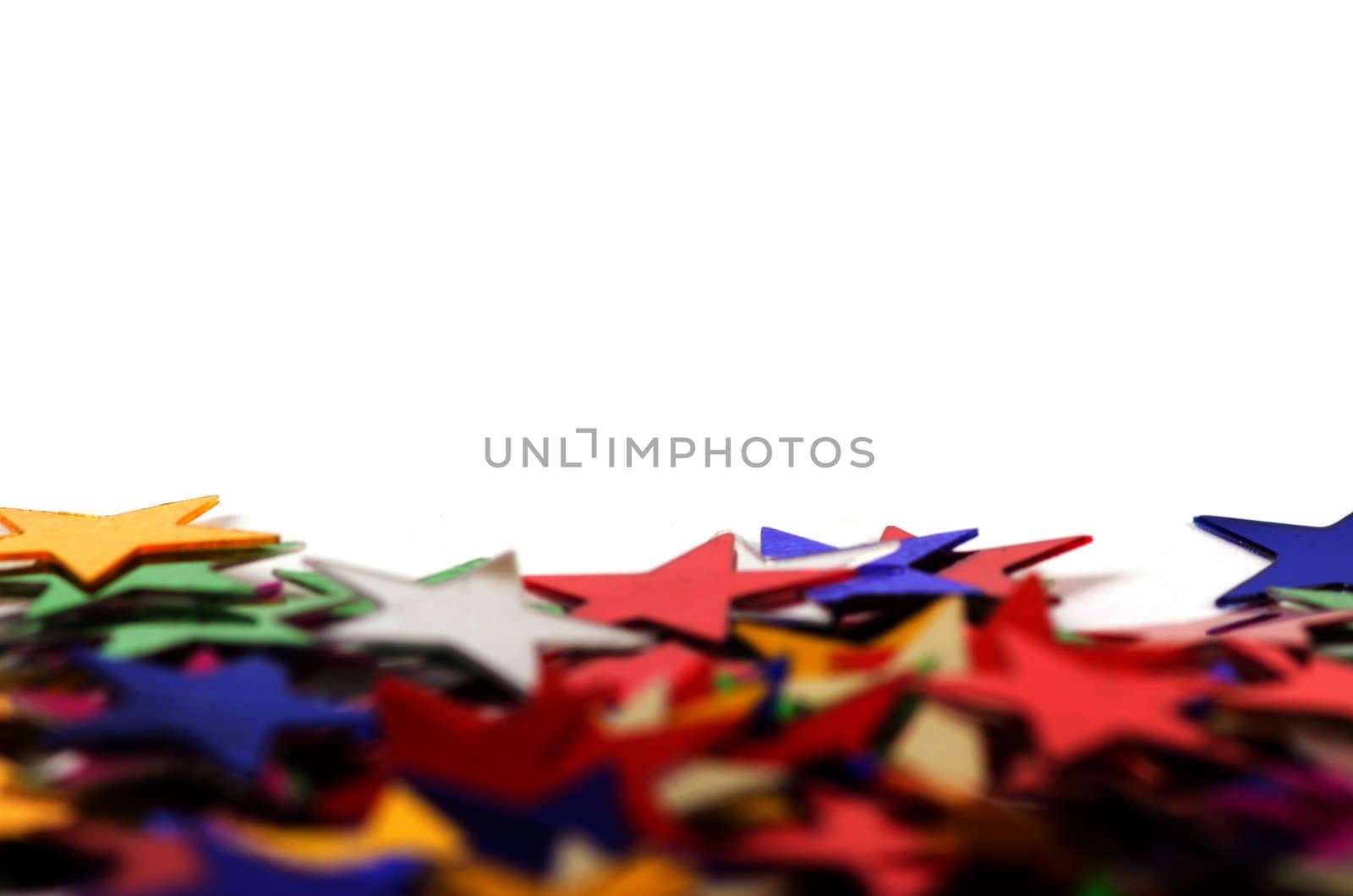 Colored stars background for your text over white