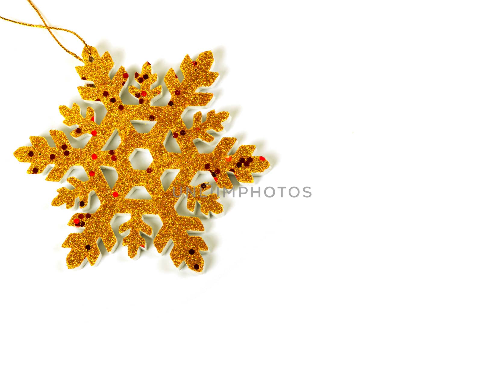 Christmas tree decoration star isolated on white background