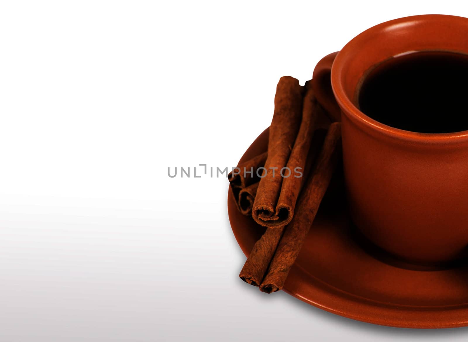 Coffee cup on white background