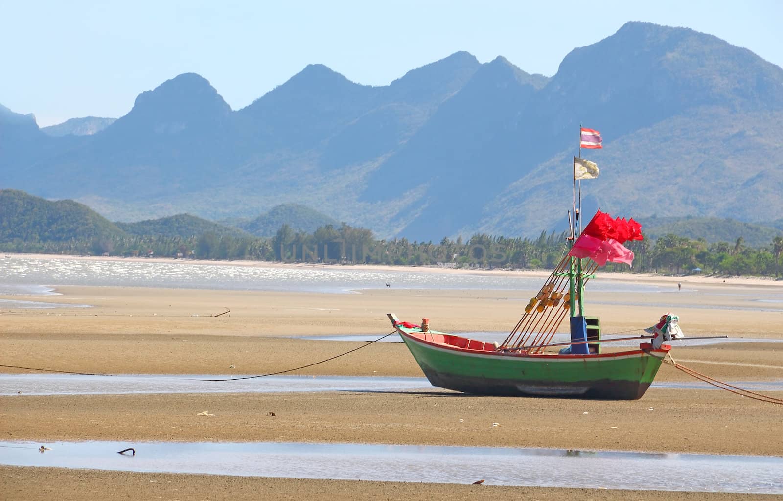 Fishing boat on the beach 