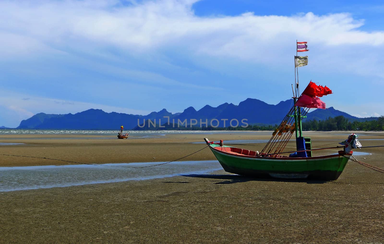 Fishing boat on the beach 