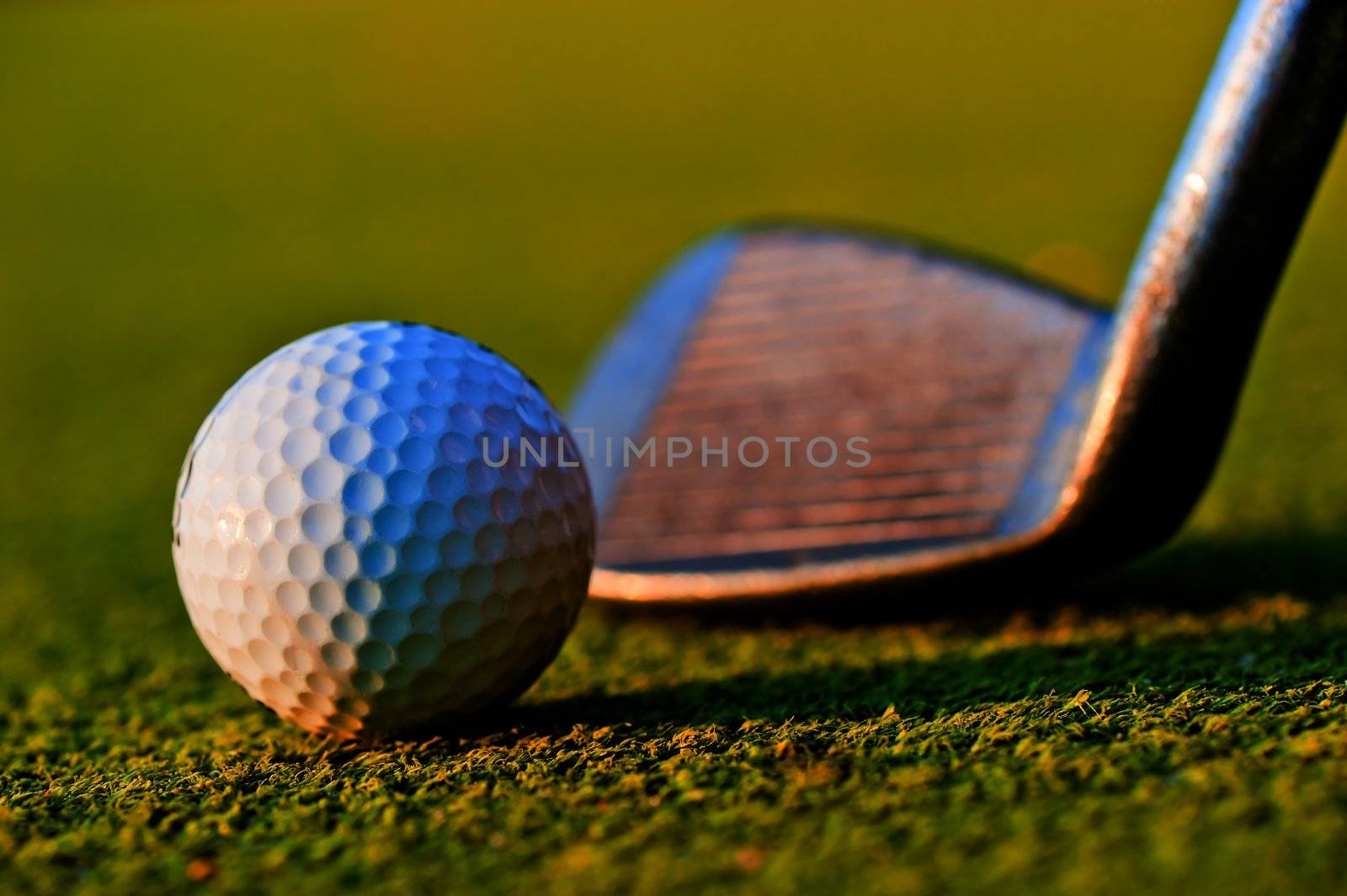 Golf ball on the field by kosmsos111
