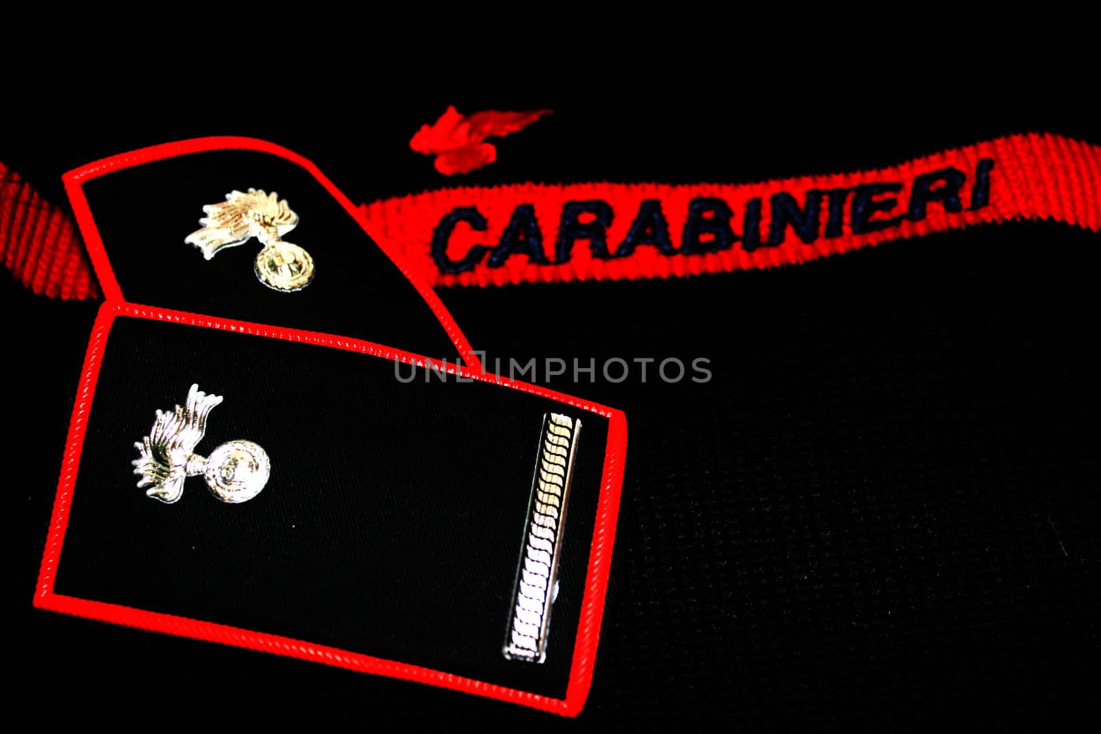 close up of carabinieri marshal military ranks