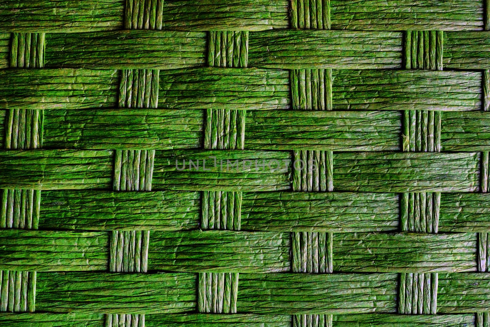 Green wicker basket detail by Mirage3