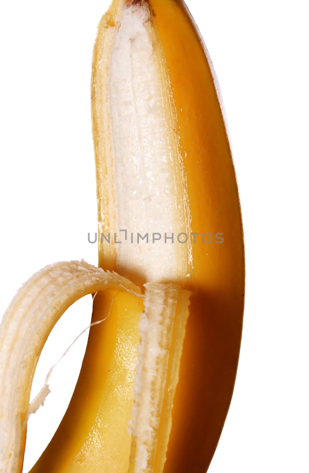 Fresh banana isolated on white background