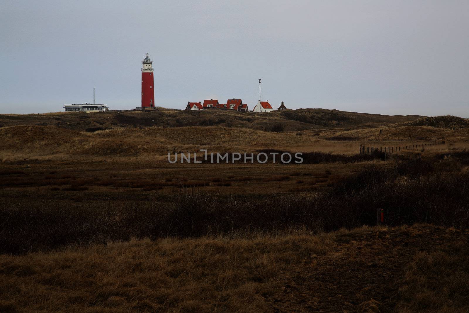 The famous red lighthouse in Cocksdorp - Texel - Netherlands