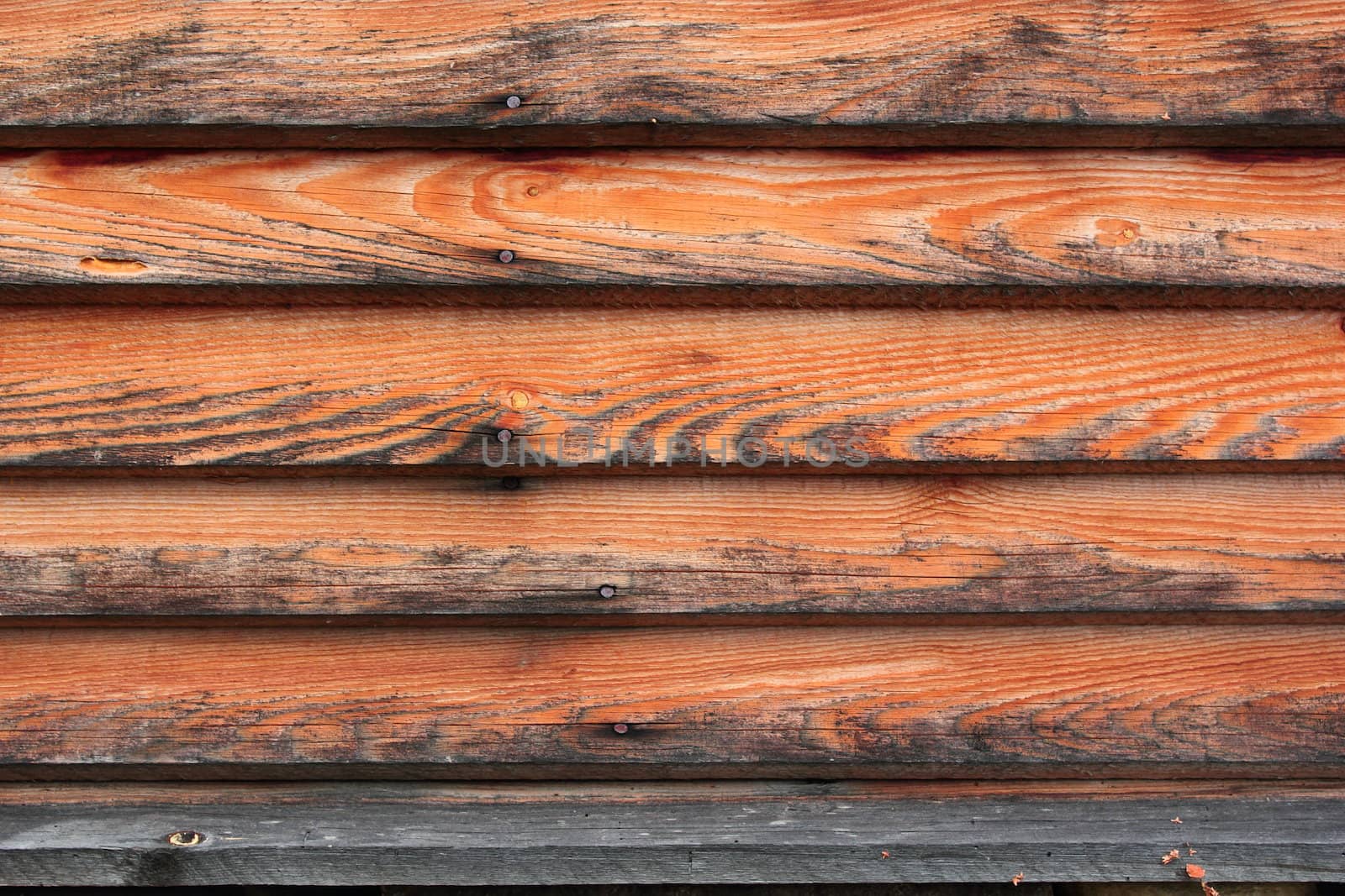 old planks forming an interesting texture at the exterior of a lodge