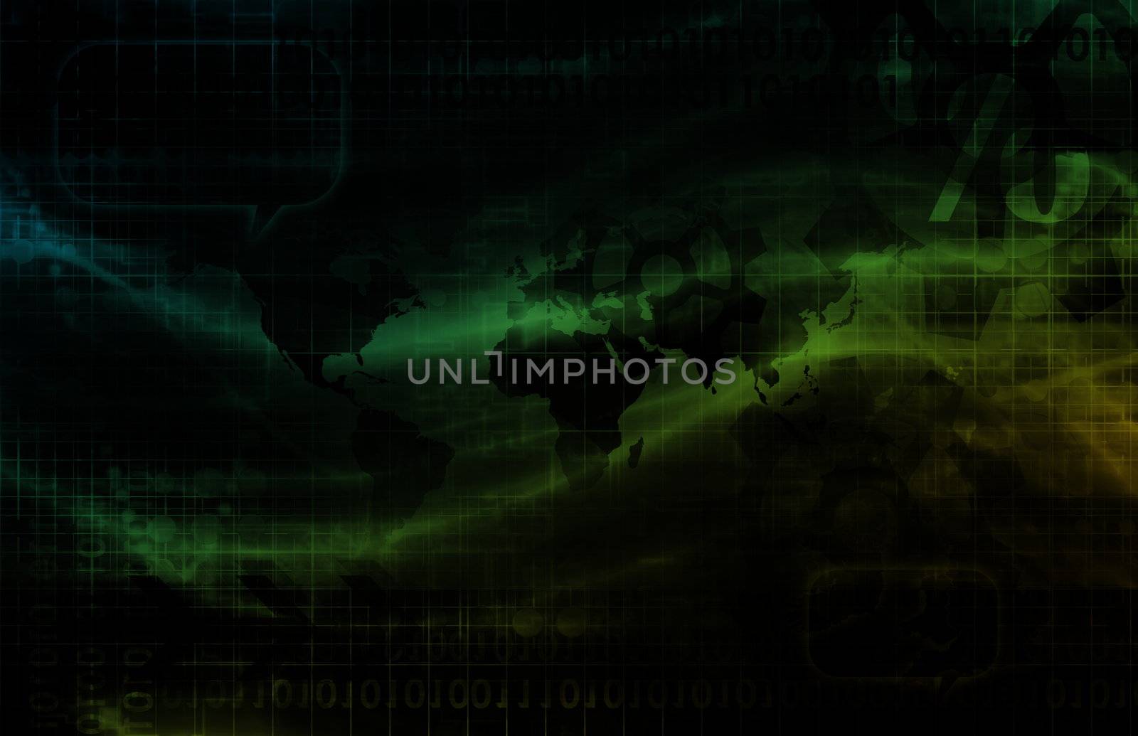 Information Technology or IT as a Art Background