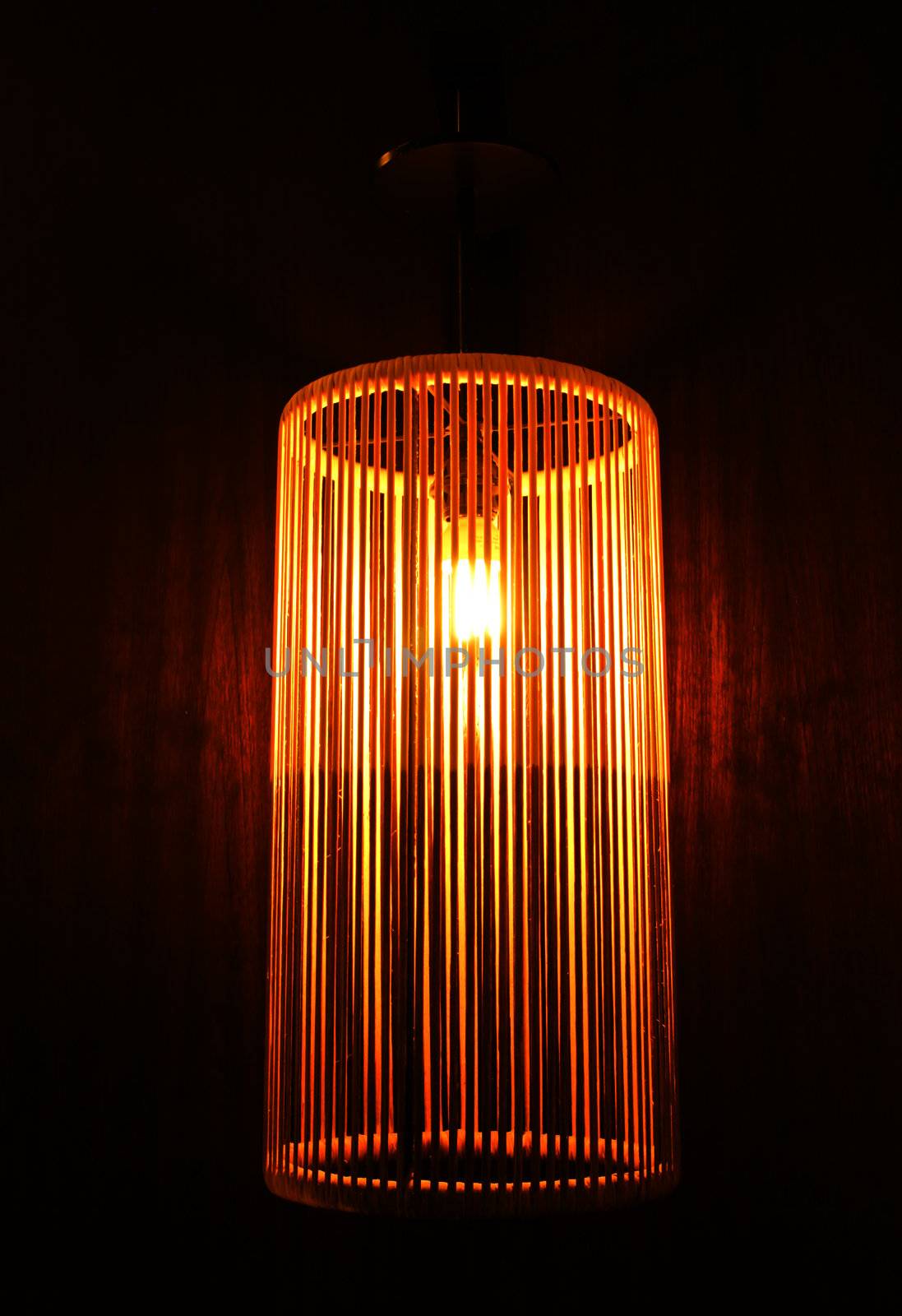 Handicraft electric lamp on wall by nuchylee