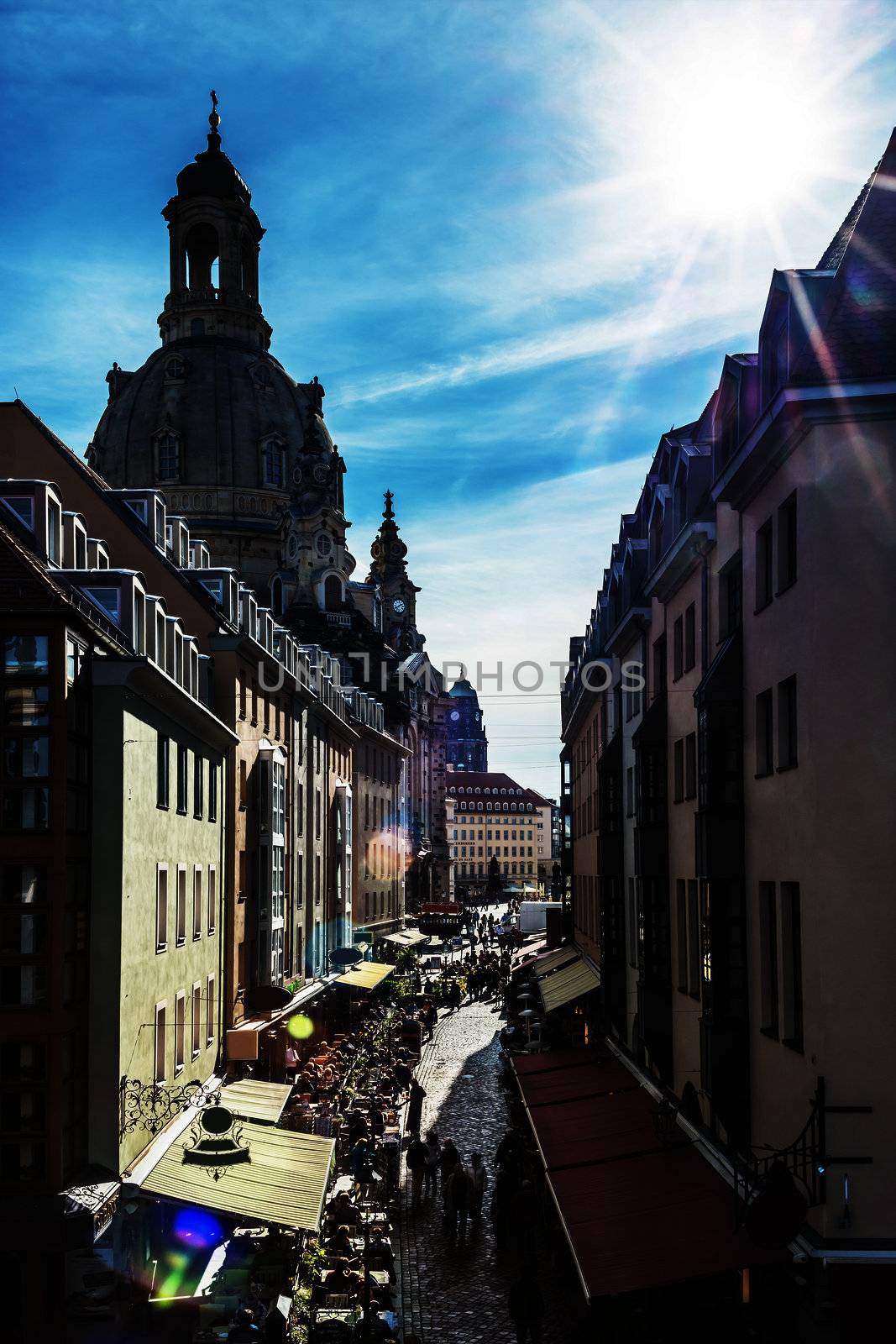 Narrow street in Dresden by w20er