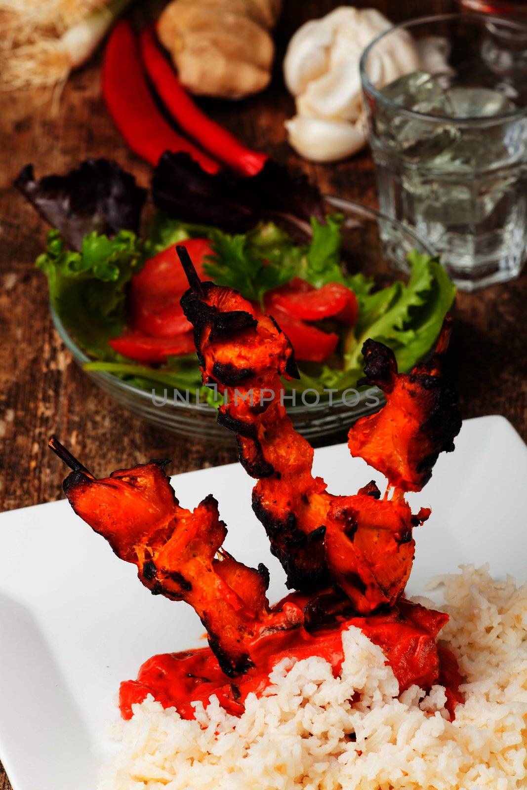 grilled indian tandoori chicken by bernjuer