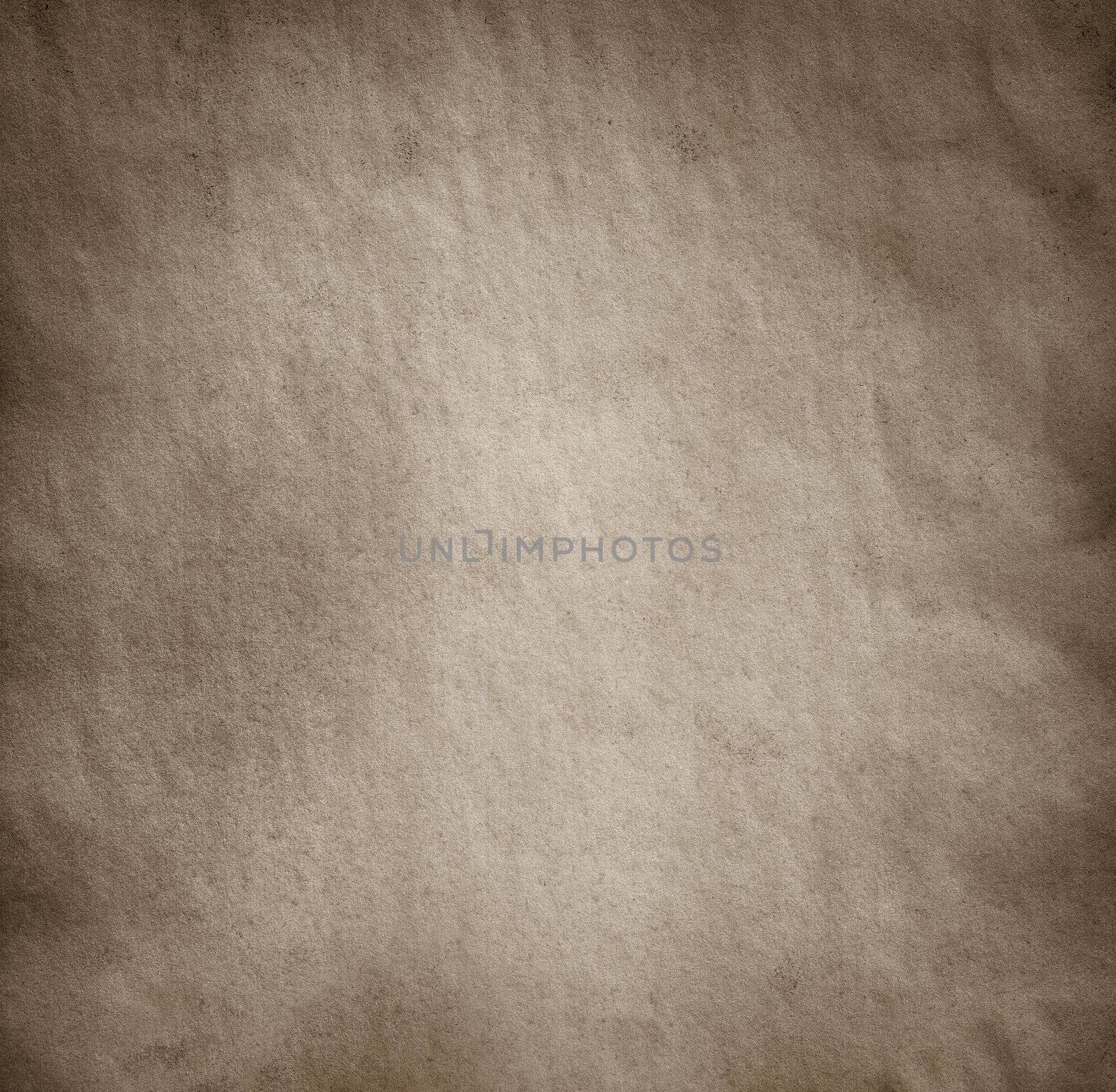 Grunge paper texture background with grainy effect and vignetting