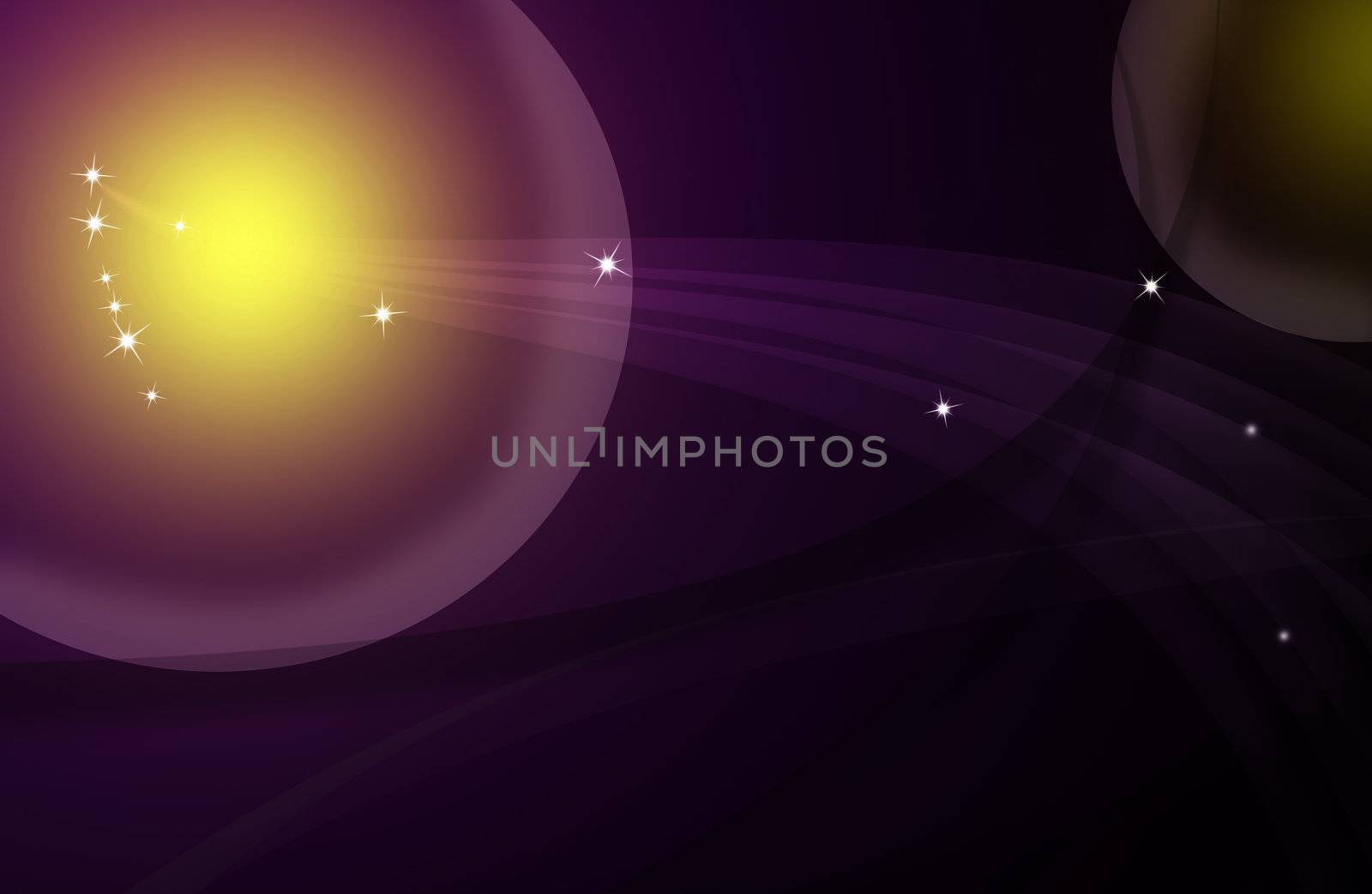 abstract line and round with purple background