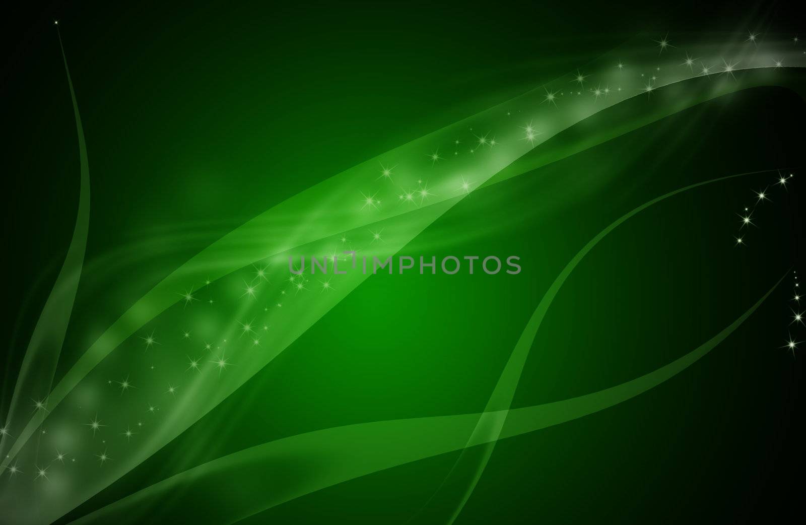 Green abstract line glowing background