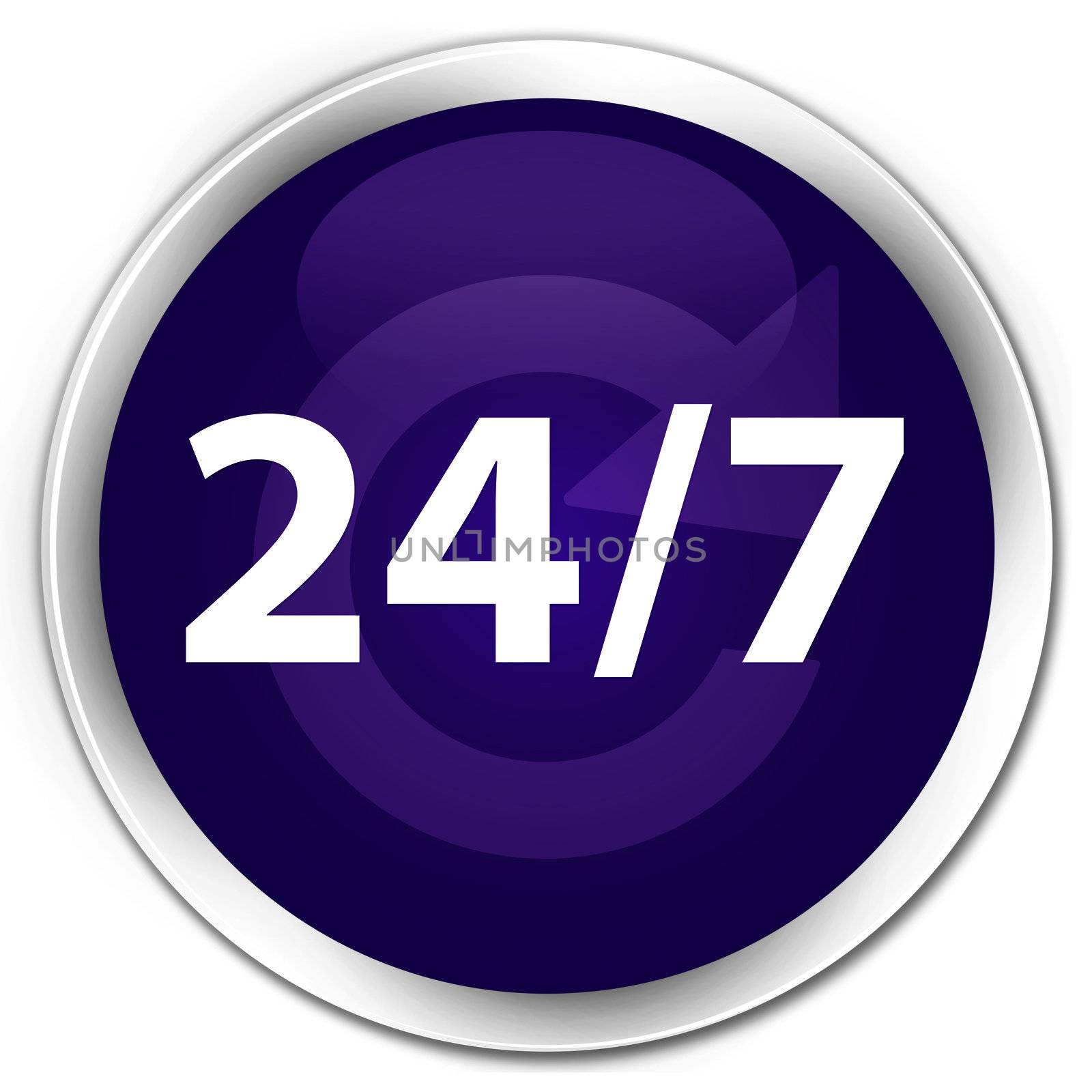 24/7 glossy purple round button