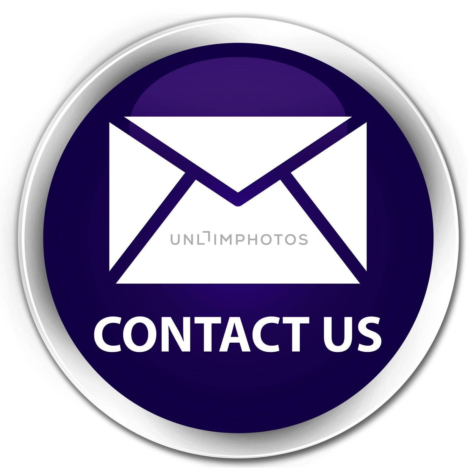 Contact us (email icon) glossy purple round button