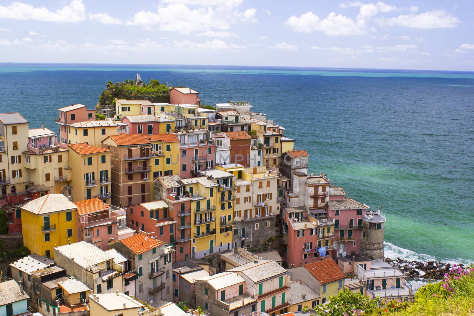 Village of Manarola, on the Cinque Terre coast of Italy