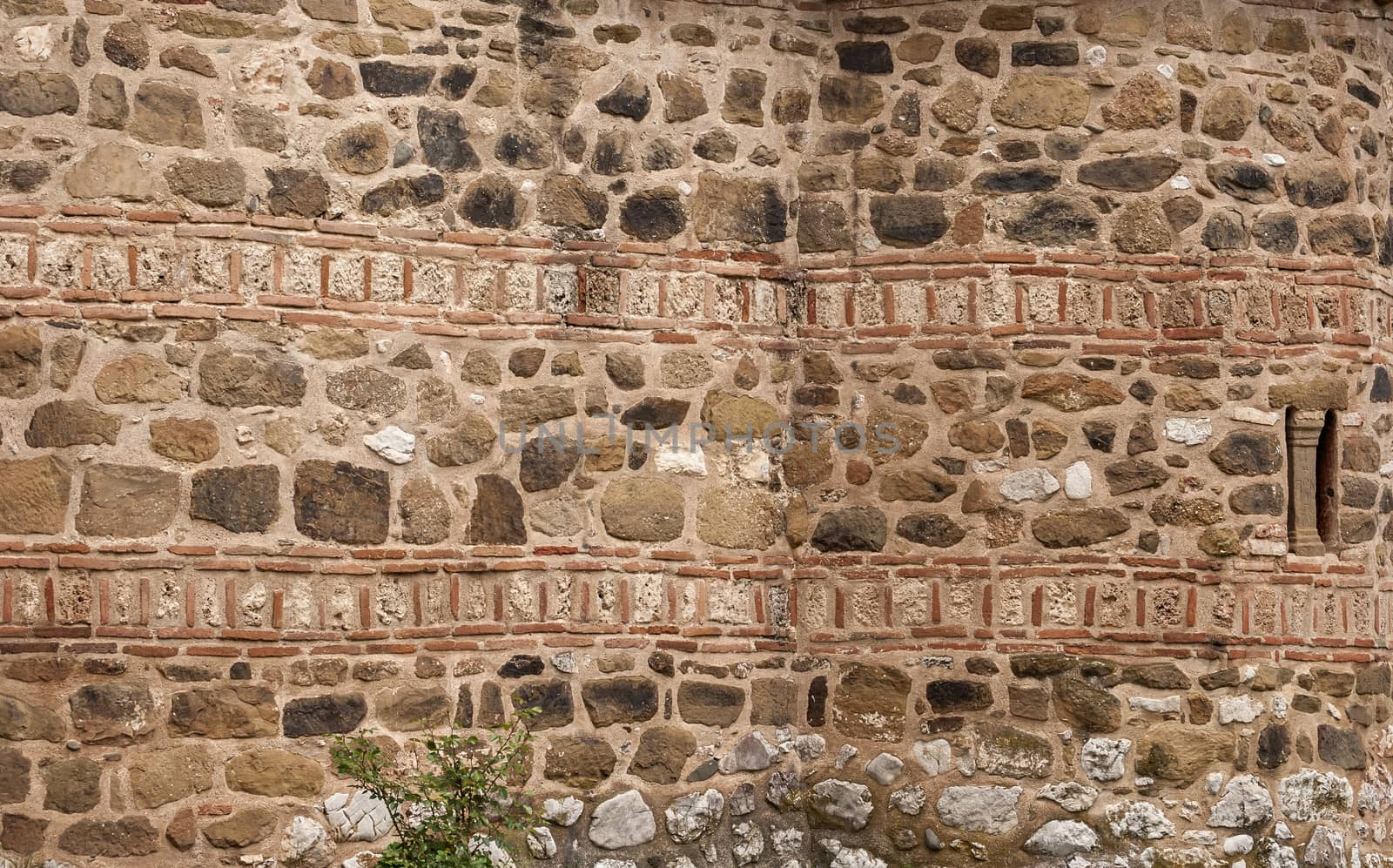 Stone ancient church wall by varbenov