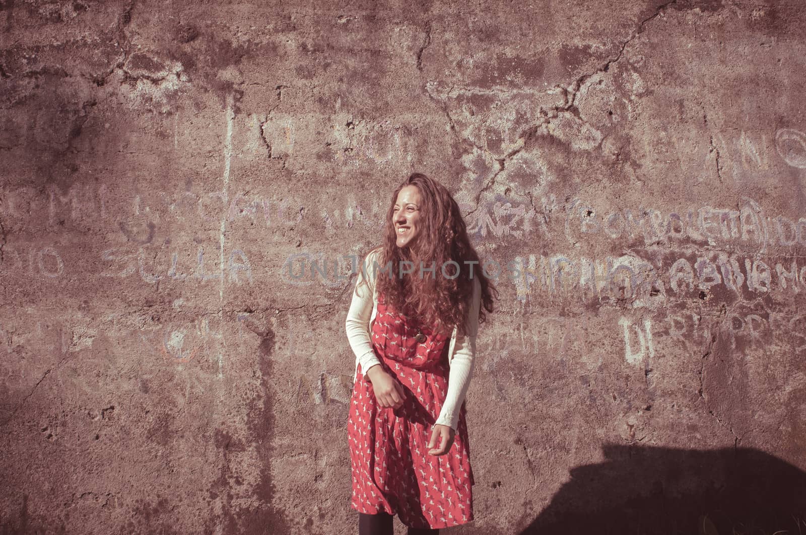 eastern hipster vintage woman at the park