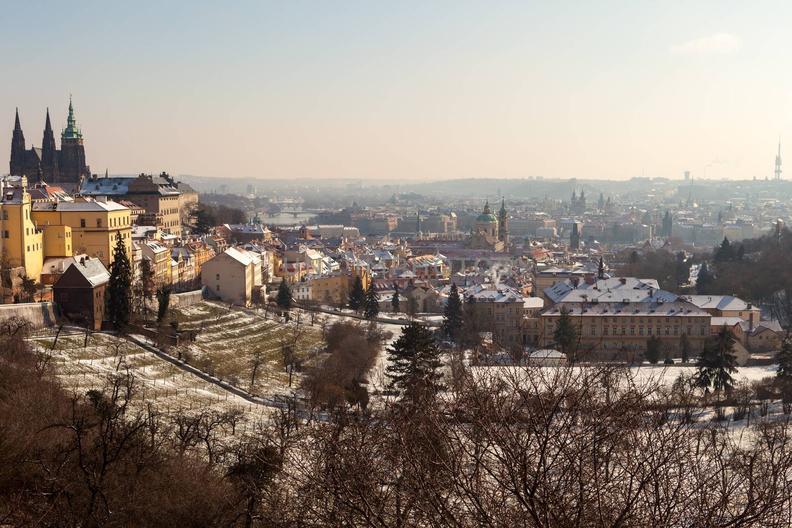 view of Prague from the Prague castle