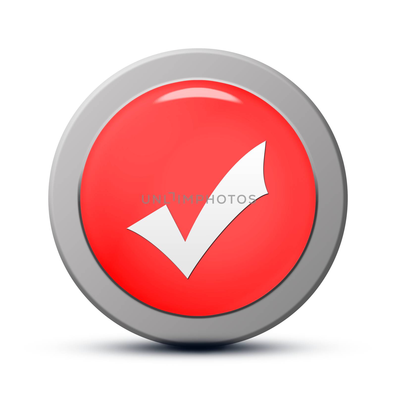 Icon series : red round Validate button