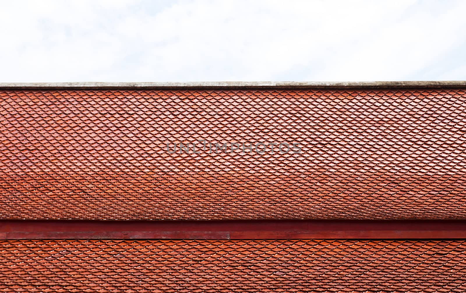 Texture of roof, texture of brown rooftop in temple.