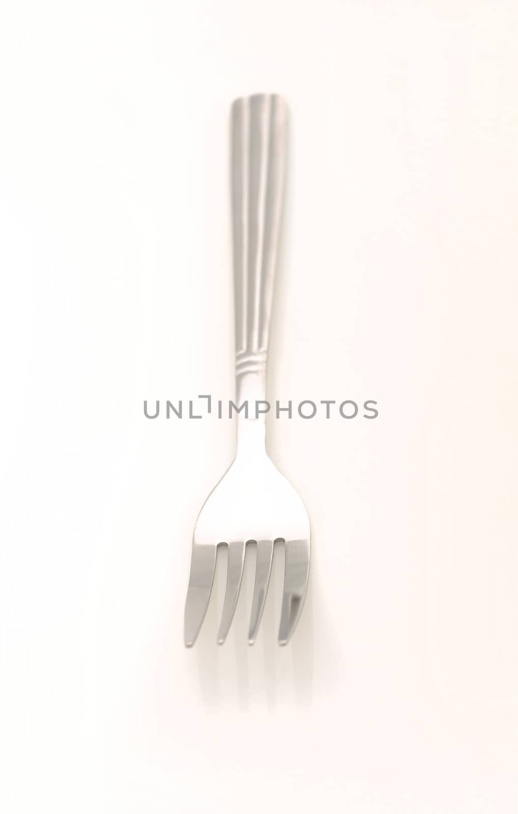 single fork utensil on white background