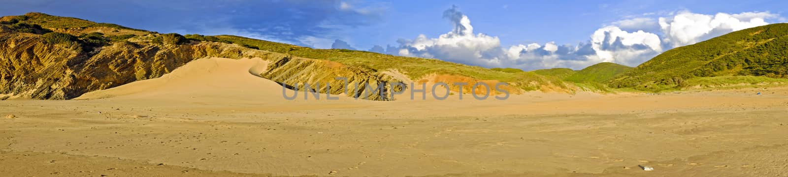 Rocks and sanddunes at Vale Figueiras in Portugal