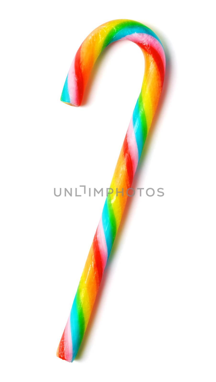 traditional christmas candy cane, isolated on white