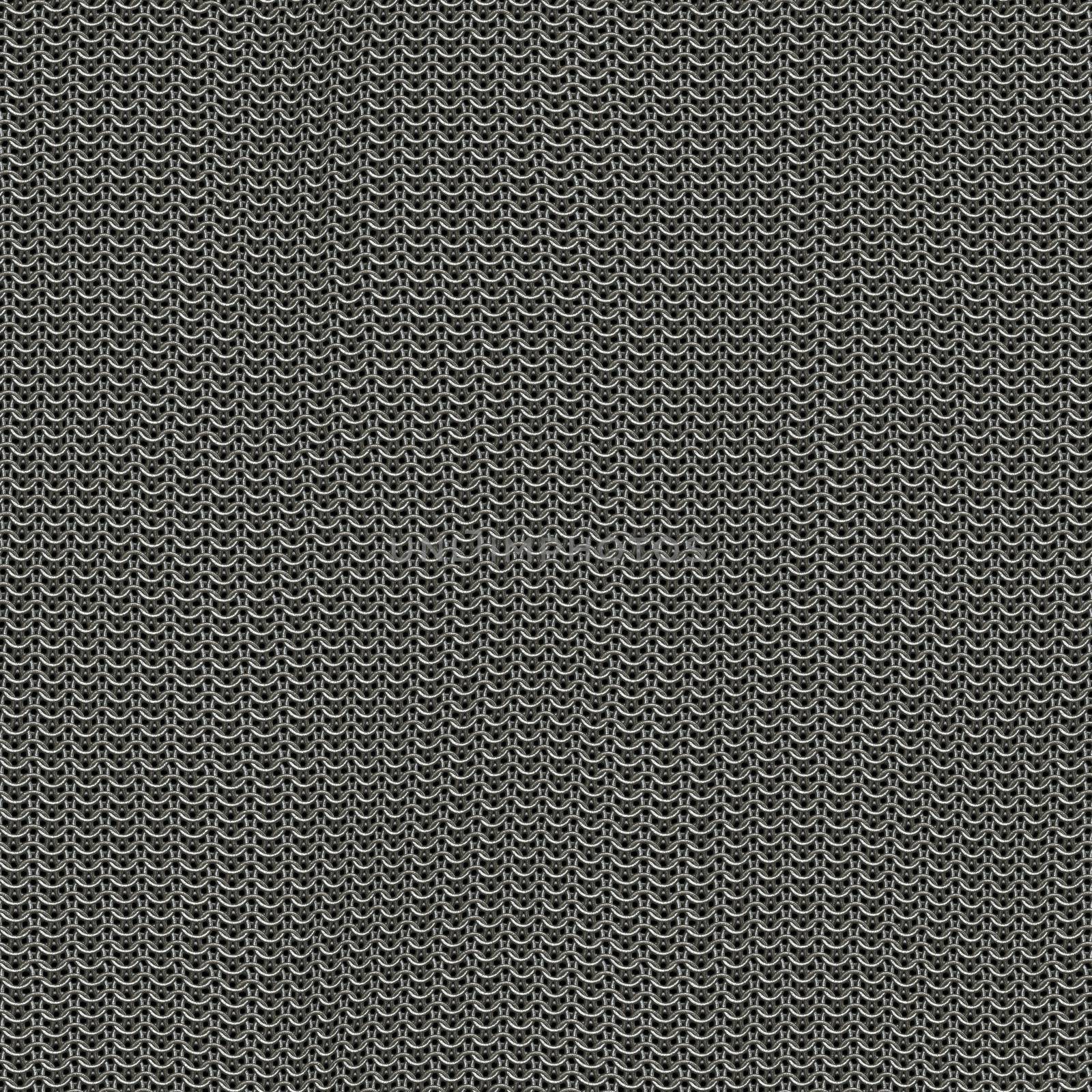 Seamless computer generated metal chain mail texture