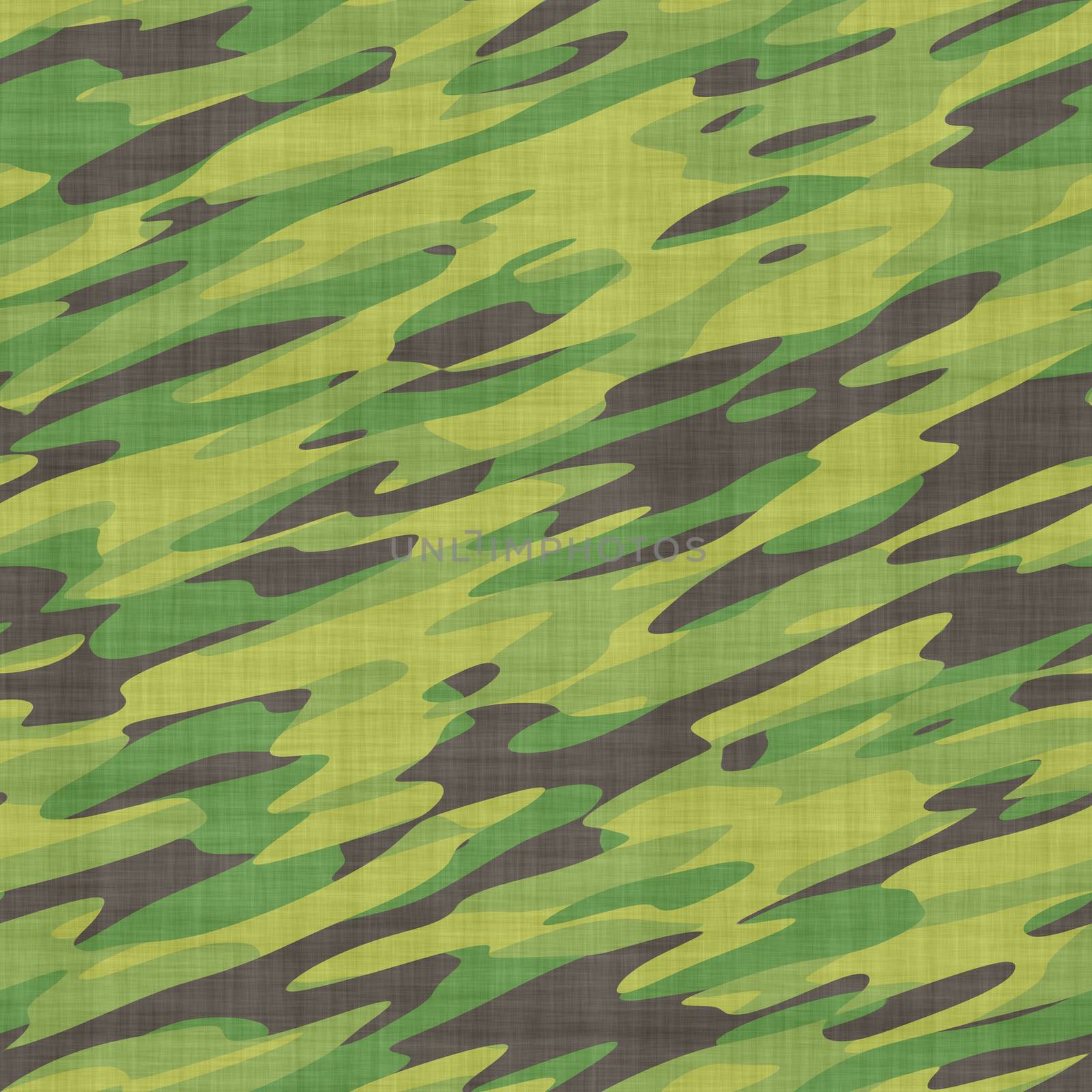 Seamless camouflage pattern on fabric