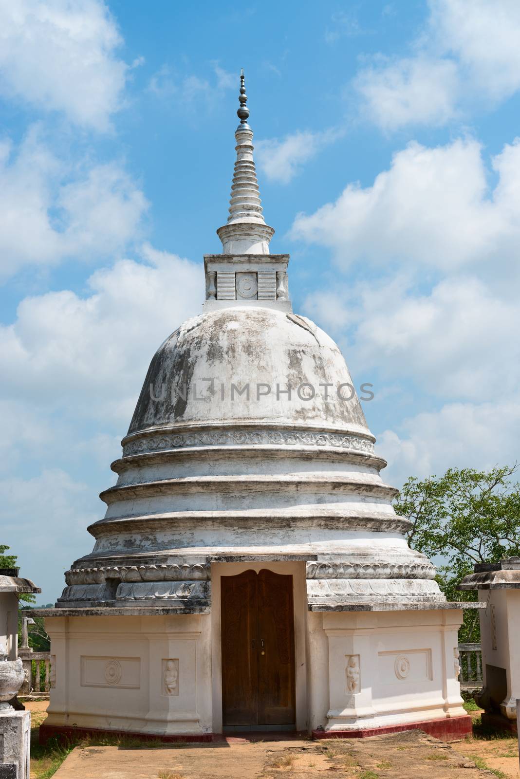 Small white stupa temple, Sri Lanka by iryna_rasko