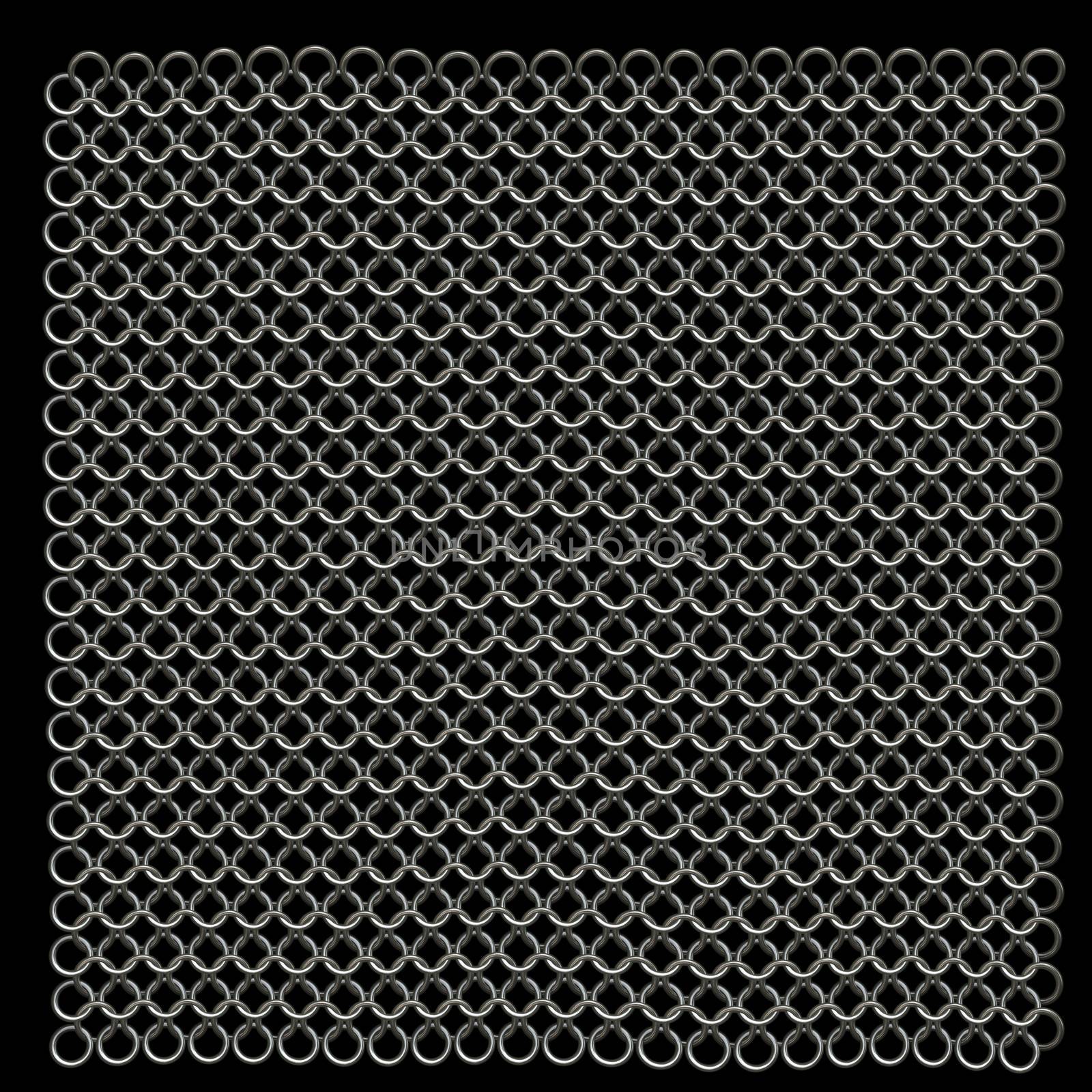 Computer generated metal chain mail texture