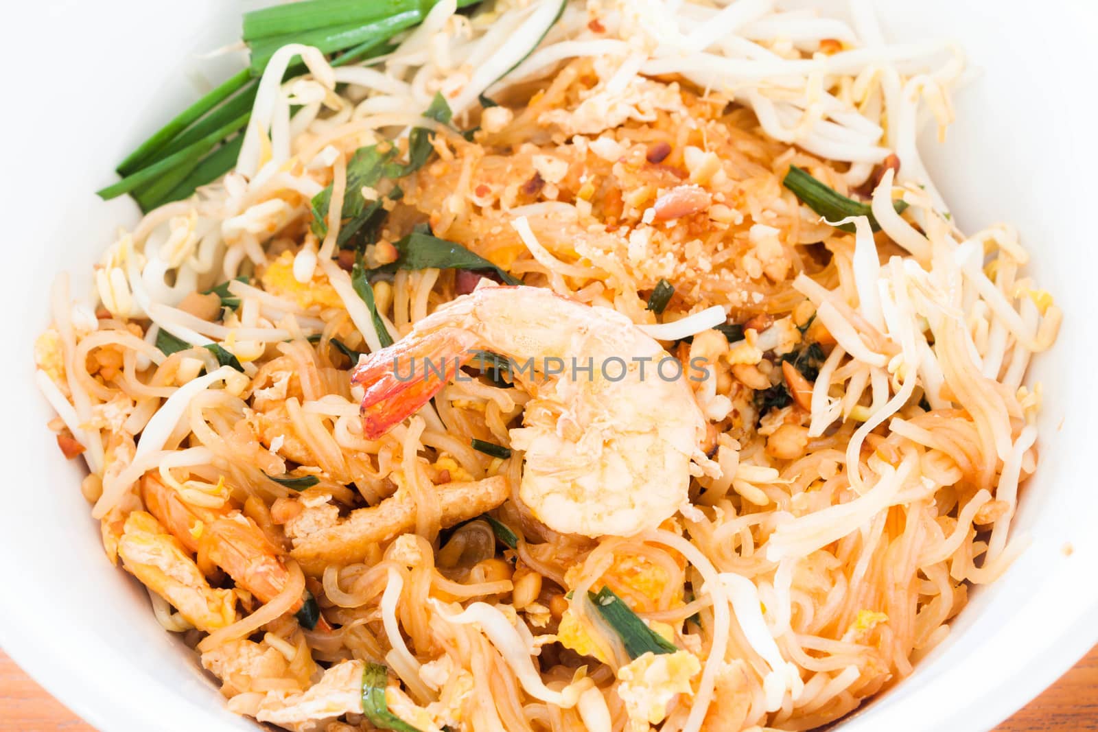 Thai food pad thai, Stir fry noodles with shrimp