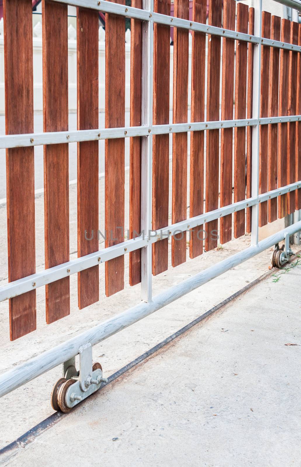 Home sliding door in rural village by punsayaporn