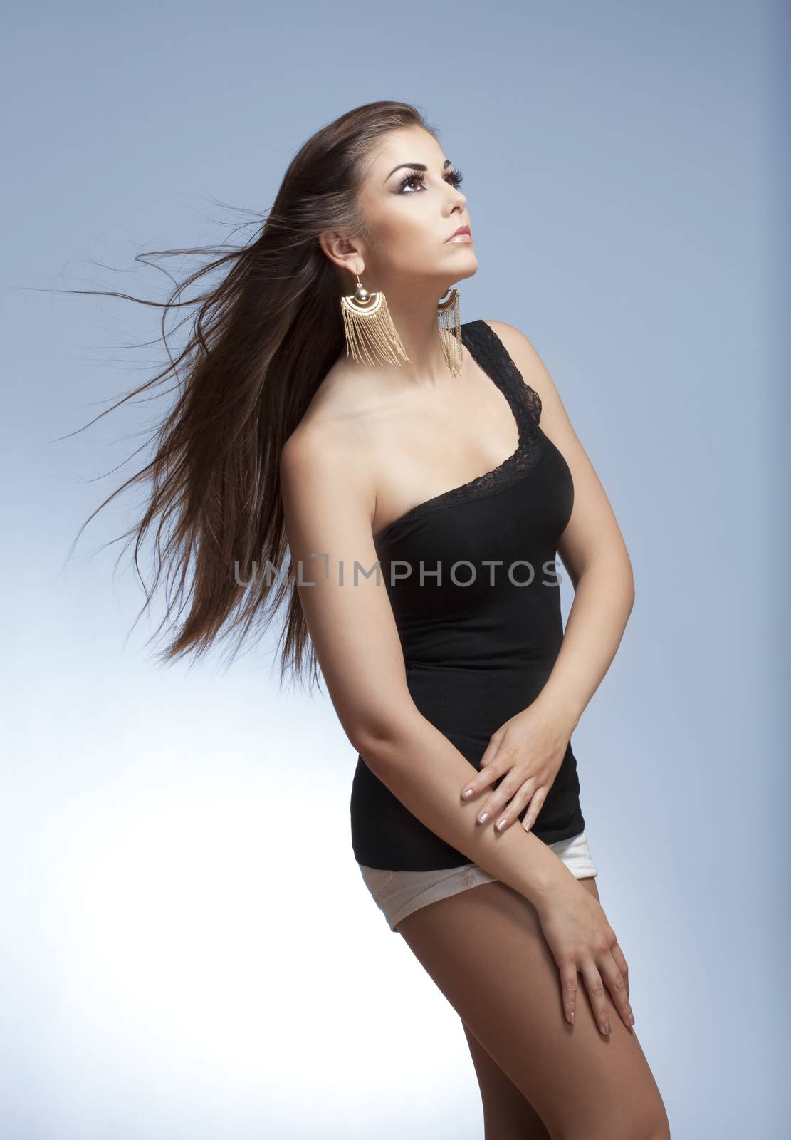 young girl with long brown hair by courtyardpix