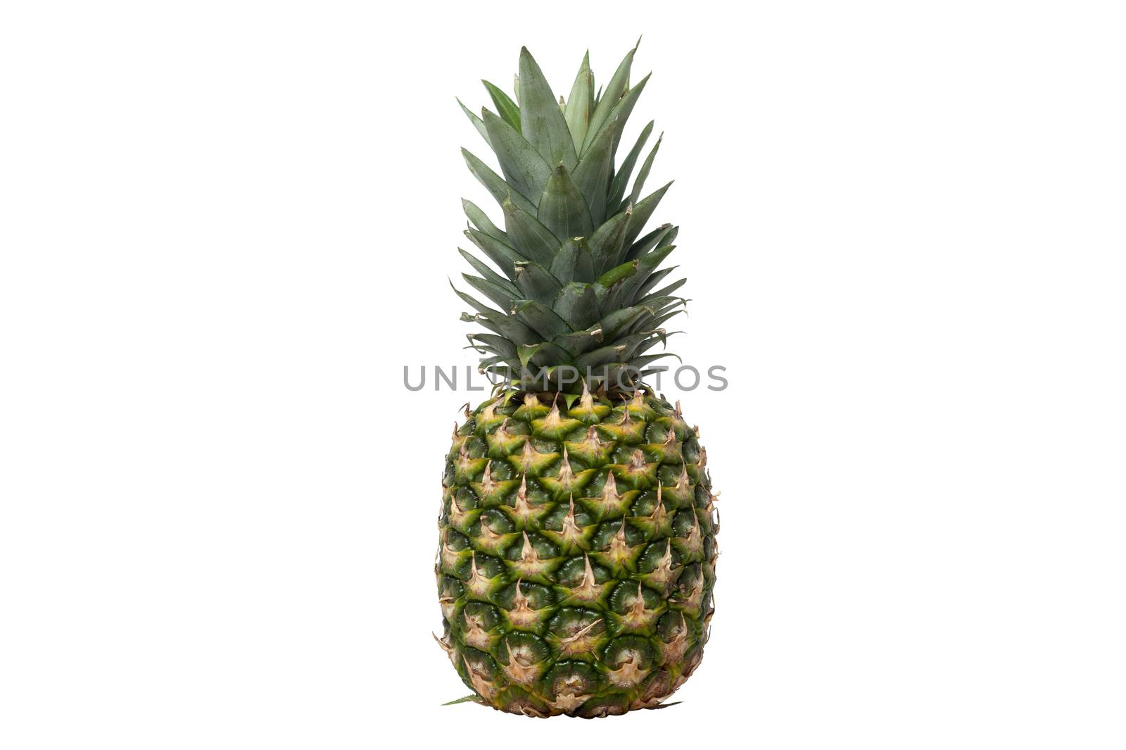 Fresh whole pineapple isolated on white